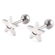 Серьги-штанги для хрящей из нержавеющей стали 201 EJEW-R147-01