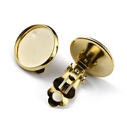 Латунные серьги с клипсами KK-O131-04G-A