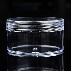Conteneur de stockage de billes de polystyrène à colonne, pour bijoux perles petits accessoires, clair, 5.95x3.3 cm, Diamètre intérieur: 5.2 cm