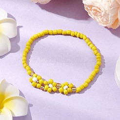 Stretch-Armbänder aus Glassamen&nbsp;BJEW-JB110103-02