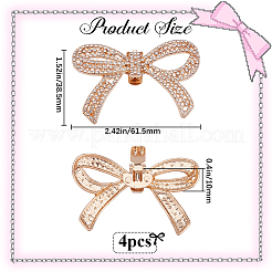 4 décoration de chaussure en alliage de strass&nbsp;AJEW-GF0009-29KCG