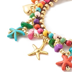 Bracciale con perline intrecciate a tema animale dell'oceano&nbsp;X-BJEW-JB07285