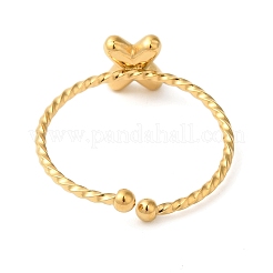 Anillos de puño abiertos de acero inoxidable 304&nbsp;RJEW-K261-02G-X