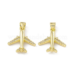 Porte micro ouvrent pendentifs zircone cubique en laiton de placage&nbsp;ZIRC-I061-15G