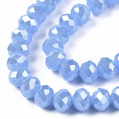 Chapelets de perles en verre électroplaqué&nbsp;EGLA-A034-J6mm-A02