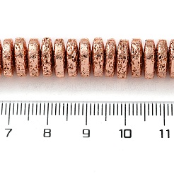 Fili di perle di roccia lavica naturale elettrodeposta&nbsp;G-I360-A05-03