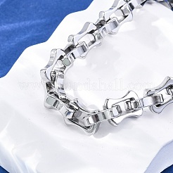 Bracelets à maillons rectangulaires en acier inoxydable 304 pour femmes et hommes&nbsp;BJEW-R018-20P