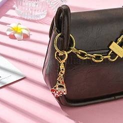 Herz Lippenstift Tasche Legierung Emaille Anhänger Dekorationen&nbsp;HJEW-FS00030