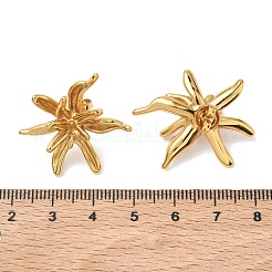 Pendientes de botón de acero inoxidable 304 con diseño de flor para mujer&nbsp;EJEW-K333-08G