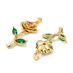 Pendentifs avec zircon cubiques à micro-pavés en laiton&nbsp;KK-G533-05G