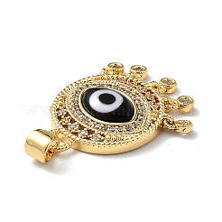 Pendentifs mauvais œil au chalumeau avec zircone cubique colorée&nbsp;ZIRC-L102-14G-04