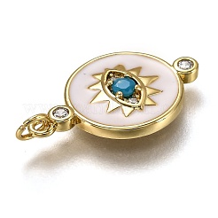 Pendentifs en laiton micro pavé clair et bleu ciel profond zircone cubique&nbsp;ZIRC-B0003-29G