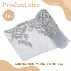 Finiture in pizzo floreale ricamato in poliestere da 2 metro&nbsp;DIY-WH0661-27A