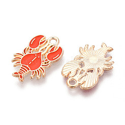 Pendentifs en alliage émaillé d'animaux marins&nbsp;X-ENAM-T022-34I