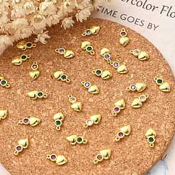 30pcs pendentifs en laiton micro pavé de zircone cubique&nbsp;ZIRC-CJ0001-19