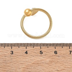 Anillos abiertos tipo brazalete de latón con circonitas cúbicas engastadas&nbsp;CU-CBA46D5-09G