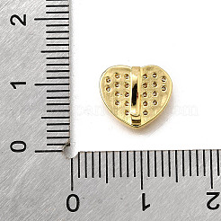Breloques en laiton avec zircone cubique de micro pave&nbsp;KK-R222-01G-03