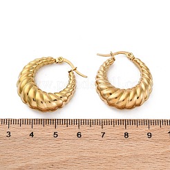 Pendientes de aro de acero inoxidable 304 con revestimiento iónico (IP)&nbsp;X-EJEW-O096-40G
