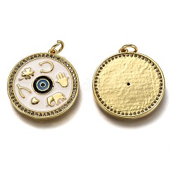 Pendenti in zirconi cubici trasparenti in micro pavè di ottone&nbsp;ZIRC-B0003-09G