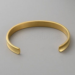 Braccialetti aperti del polsino dell'acciaio inossidabile&nbsp;LS-BJEW-WH0516-03G