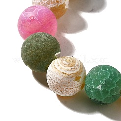 Brins de perles d'agate naturelle patinée (teintes et chauffées)&nbsp;G-H091-A01-02