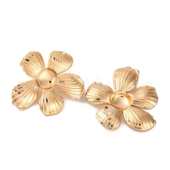 Pendientes de flor de aleación para mujer&nbsp;EJEW-U028-05G