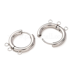 304 Edelstahl Huggie Creolen Ohrring Zubehör&nbsp;STAS-D183-03F-P