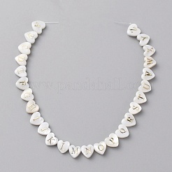 Natürlichen weißen Muschelperlen Stränge&nbsp;SHEL-WH0002-11