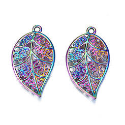 Regenbogenfarbene legierung anhänger&nbsp;PALLOY-N156-149-NR