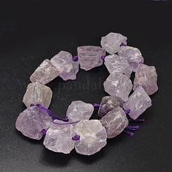 Nuggets natürlichen Amethyst Perlenstränge&nbsp;G-F289-34A