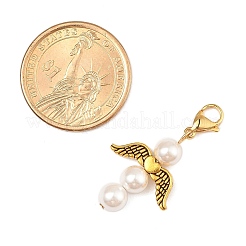 Pendentif décoratif en alliage et perle de coquillage d'ange&nbsp;HJEW-JM02402