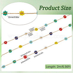Chaînes de perles de verre à fleurs de 2 m&nbsp;CHS-SP0001-02A