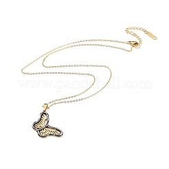 Schmetterlings-Strass-Anhänger-Halsketten&nbsp;NJEW-F318-06G