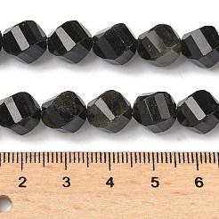 Natürliche goldenen Glanz Obsidian Perlen Stränge&nbsp;G-C267-B18