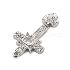 Pendentifs en laiton zircon cubique transparent&nbsp;KK-L228-35P