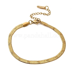 Schlangenkettenarmbänder aus 304 Edelstahl für Damen&nbsp;BJEW-P395-02G-03