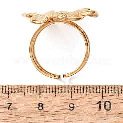 Offene Manschettenringe aus Edelstahl 304 für Damen&nbsp;RJEW-C162-01C-G