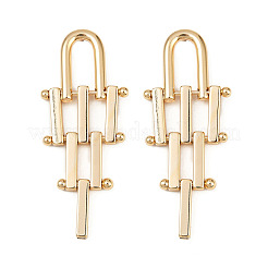 Orecchini a bottone con nappa triangolare in ottone&nbsp;EJEW-K309-17G