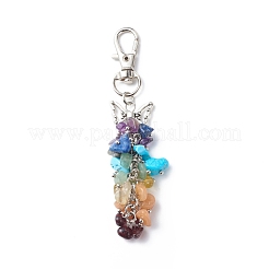 Décorations de pendentif en grappe de copeaux de pierres précieuses&nbsp;HJEW-JM00772