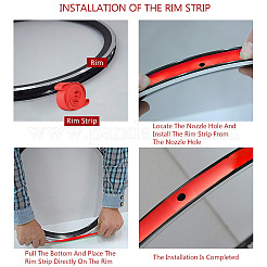 Il cerchio della gomma della bicicletta del PVC protegge i nastri&nbsp;AJEW-GF0001-62