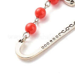 Fairy Charm Drop Lesezeichen aus Legierung mit Perlen für Booklover&nbsp;AJEW-JK00175