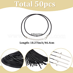 50 pièce de cordon rond en simili cuir pour la fabrication de colliers&nbsp;NJEW-SC0001-89C