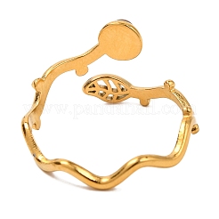 Gli anelli di barretta occhio di tigre naturale&nbsp;RJEW-Q822-36G-01