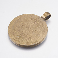 Pendentif de support de cabochon en alliage&nbsp;X-PALLOY-S602-AB-FF