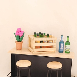 Boîte de rangement rectangle en bois ornements miniatures&nbsp;PW-WG49143-01