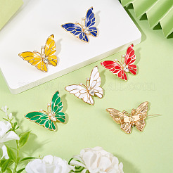 12 pieza de alfileres de esmalte de mariposa de 6 colores&nbsp;JEWB-TA0001-24