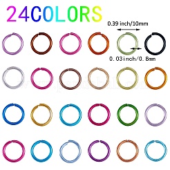 10320 Stück 24 Farben eloxierte offene Aluminium-Binderinge&nbsp;ALUM-SZ0001-10
