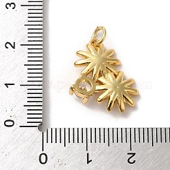 Pendentifs avec zircon cubiques à micro-pavés en laiton&nbsp;KK-K358-01D-G