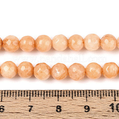 Gefärbt natürlichen weißen Jade Perlen Stränge&nbsp;G-T139-6mm-60-08