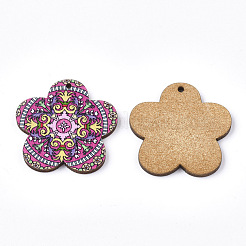 Pendentifs en tilleul imprimé&nbsp;WOOD-S045-018D